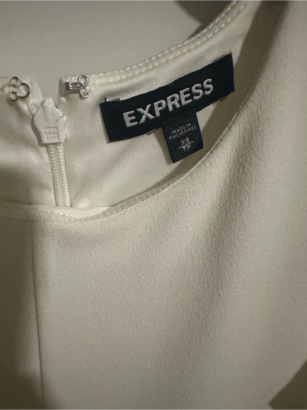 Express Cream Ruffle Sleeve Mini Dress - Picture 3 of 3